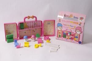 1990s Sanrio Little Twin Stars Petit House Vintage Carry Playset ~ 260806-WH 528